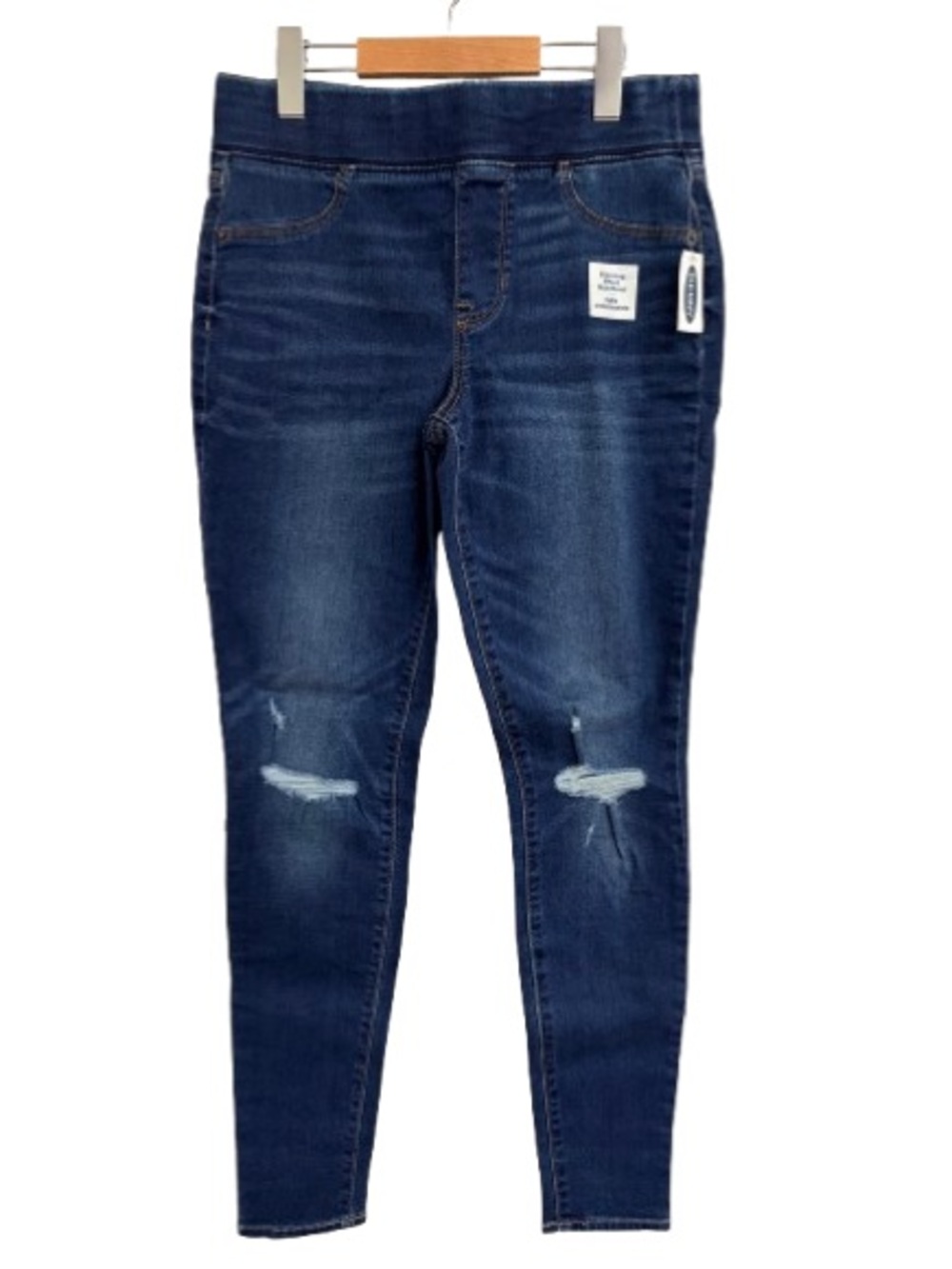 Old Navy Dark Blue Distressed Rockstar Jeggings